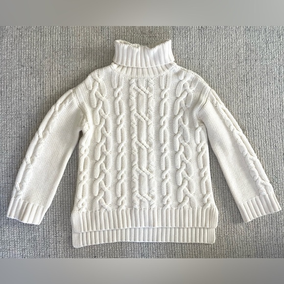 NWOT Tuckernuck Ivory Cable Knit 100% Wool Sweater XS - Picture 3 of 10
